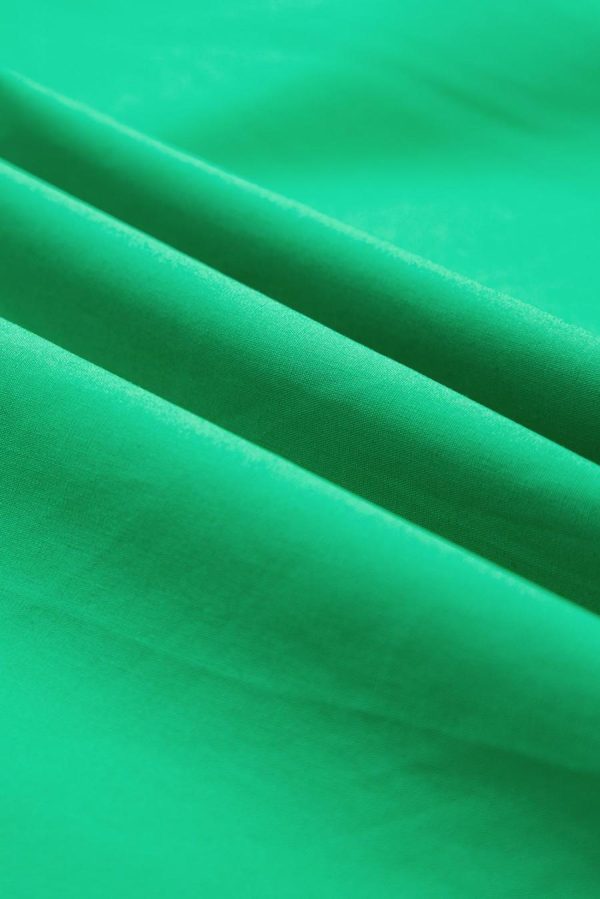 Women Blouses | Bright Green Puff Sleeve Pop Of Color Neckline Blouse - Image 5