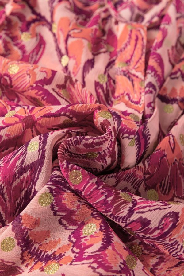 Women Blouses | Red Floral Print Ruffle Puff Short Sleeve Blouse - Image 6