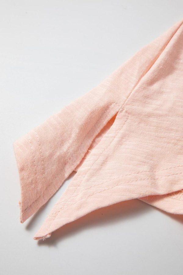 Women Long Sleeve Tops | Pink Patchwork 60S Flower V Neck Bracelet Sleeve Oversized Top - Image 7