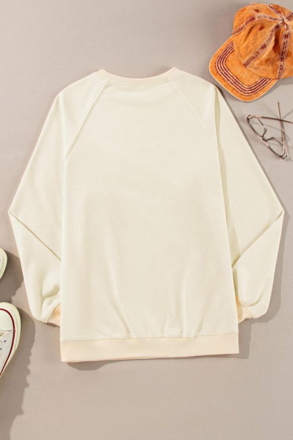 Women Sweatshirts & Hoodies | Apricot Rainbow Colorblock Pullover Sweatshirt - Image 7
