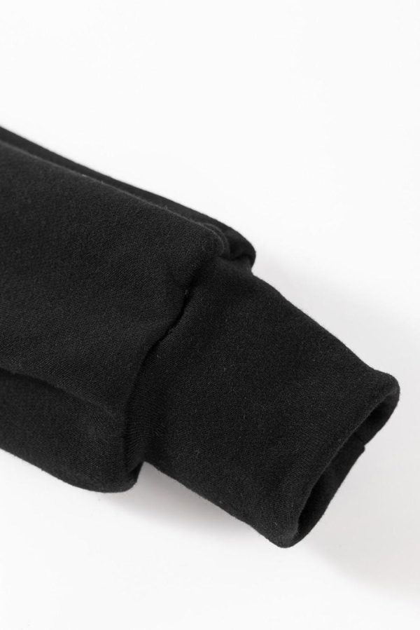 Women Sweatshirts & Hoodies | Black Bowknot Plain Round Neck Sweatshirt - Image 6