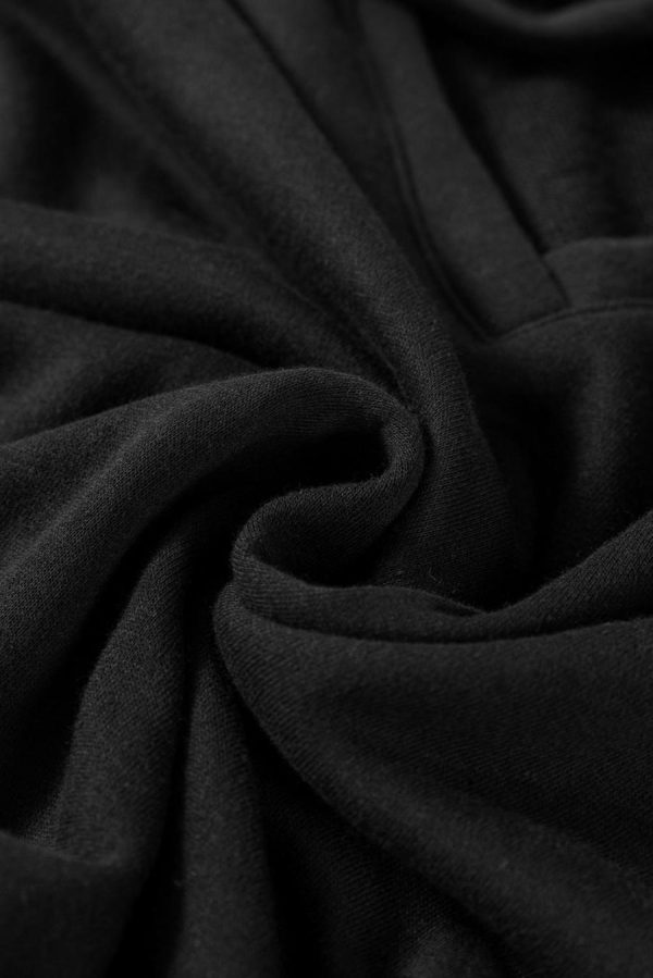 Women Sweatshirts & Hoodies | Black Bowknot Plain Round Neck Sweatshirt - Image 7