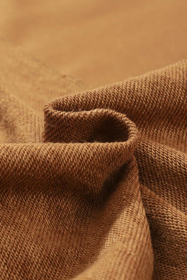 Women Sweatshirts & Hoodies | Chestnut Slouchy Drop Shoulder Henley Sweatshirt - Image 6