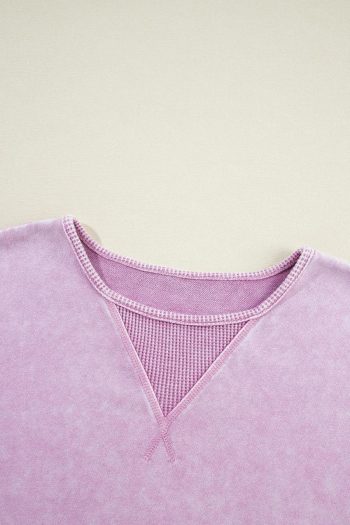 Women Sweatshirts & Hoodies | Orchid Petal Mineral Wash Drop Shoulder Oversized Sweatshirt