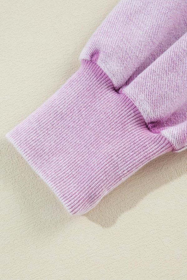 Women Sweatshirts & Hoodies | Orchid Petal Mineral Wash Drop Shoulder Oversized Sweatshirt - Image 3