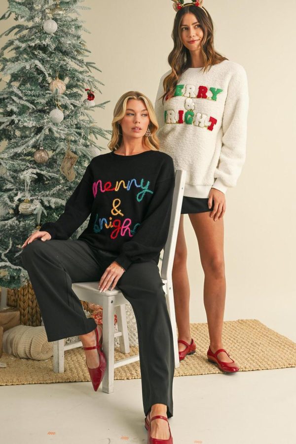 Women Sweatshirts & Hoodies | Snow White Merry & Bright Print Fuzzy Sweatshirt - Image 6