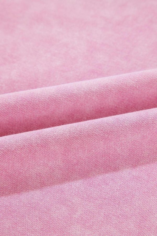 Women Sweatshirts & Hoodies | Strawberry Pink Mineral Wash Drop Shoulder Oversized Sweatshirt - Image 5