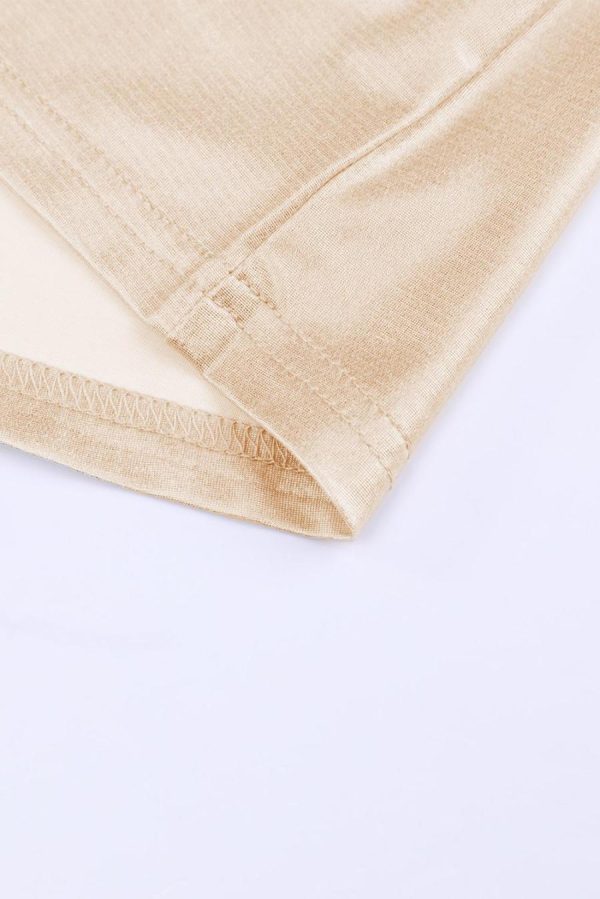 Women T Shirts | Apricot Solid Chest Pocket Loose Fit T Shirt - Image 6