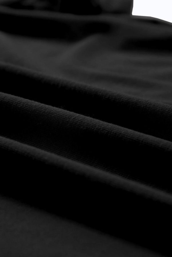 Women T Shirts | Black Solid Color Basic Crew Neck Plain Tee - Image 5
