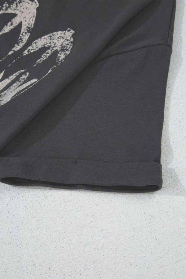 Women T Shirts | Carbon Grey Vintage Yall Stars Boots Graphic Tee - Image 3