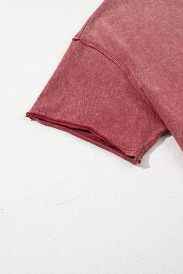 Women T Shirts | Clay One Shoulder Half Sleeve Oversized Tunic T Shirt - Image 6