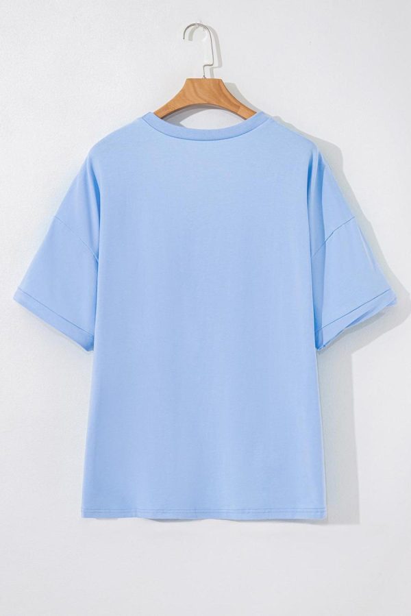 Women T Shirts | Myosotis Plain Side Slit Oversized Tee - Image 7