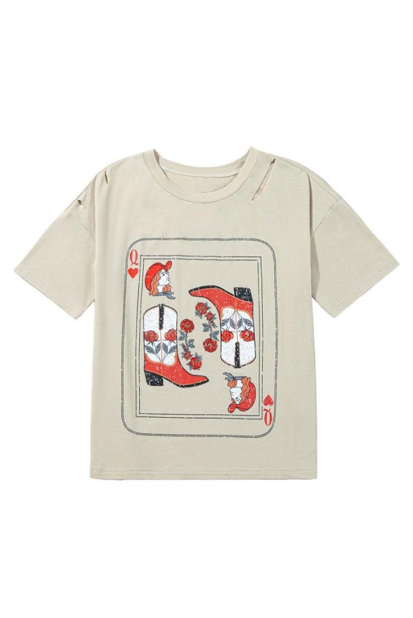 Women T Shirts | Parchment Cowgirl Queen Graphic Tee - Image 7