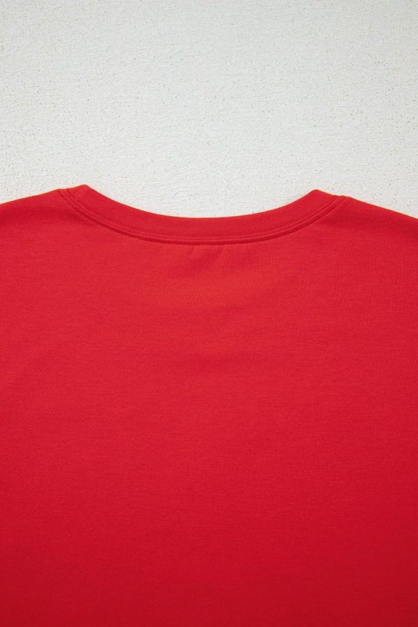 Women T Shirts | Tomato Red Cowboy Vintage Graphic Loose Tee - Image 4
