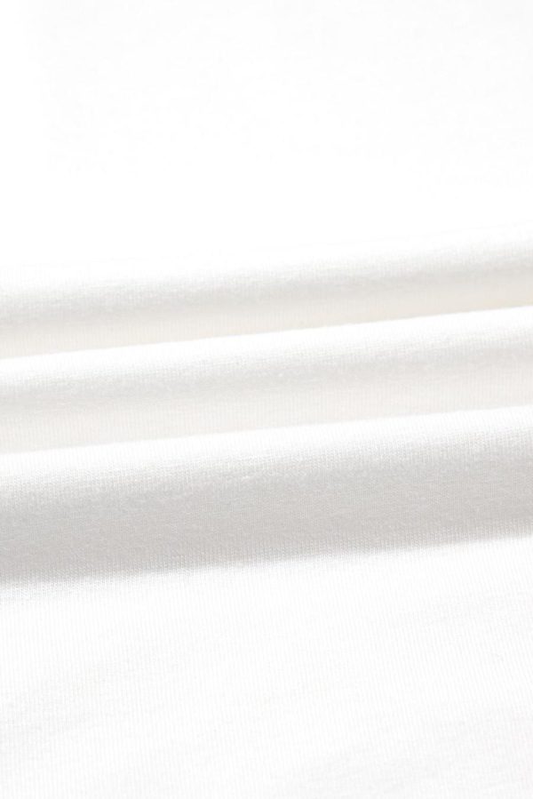 Women T Shirts | White Colorblock Patchwork Oversized T Shirt - Image 4