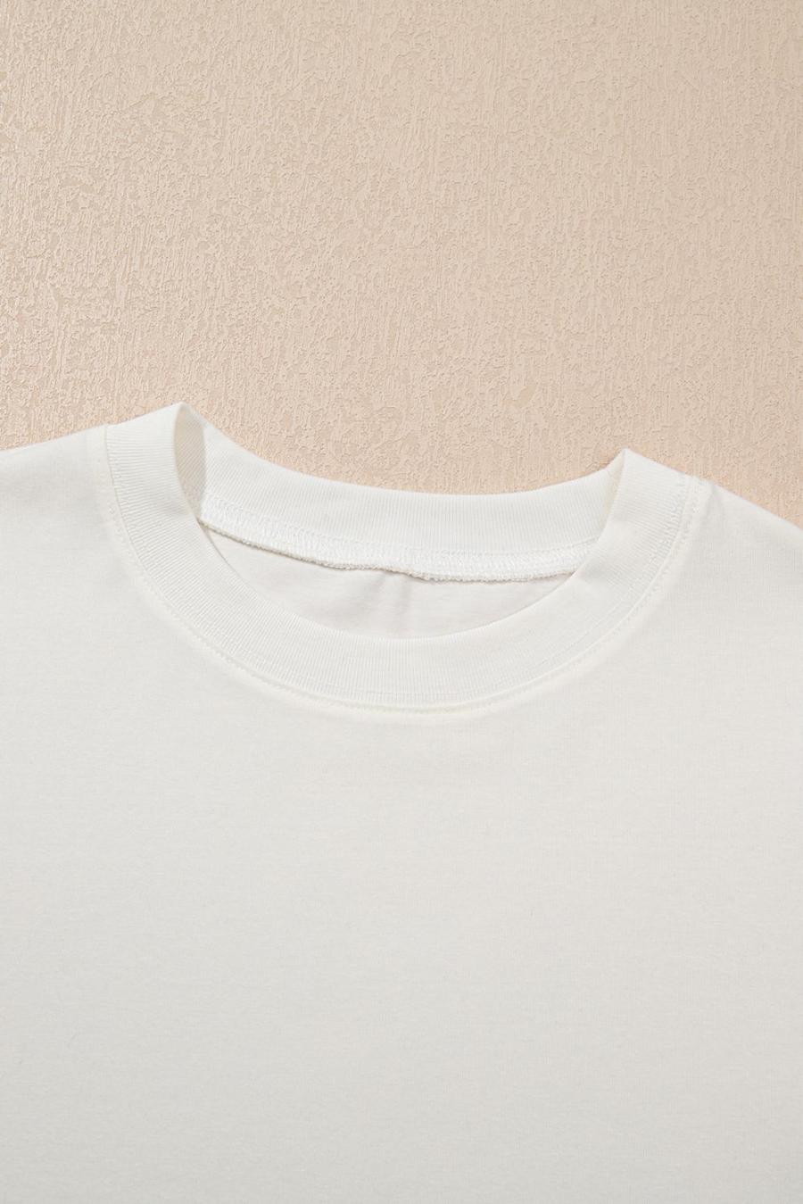 Women Blouses | Beige Floral Puff Sleeve Patchwork Round Neck Top