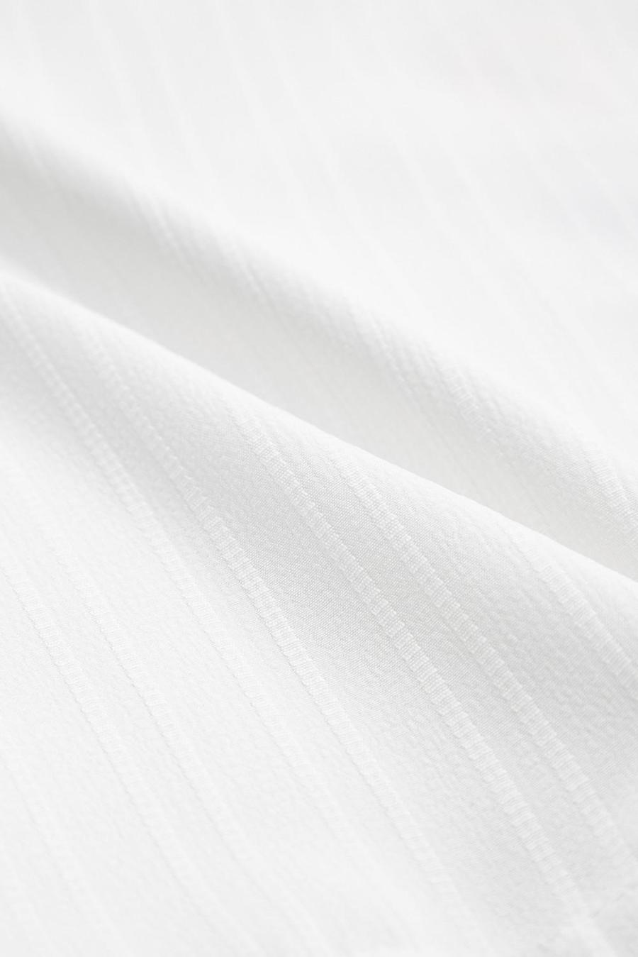 Women Sleeveless Tops | White Crochet Floral Notch V Neck Textured Blouse