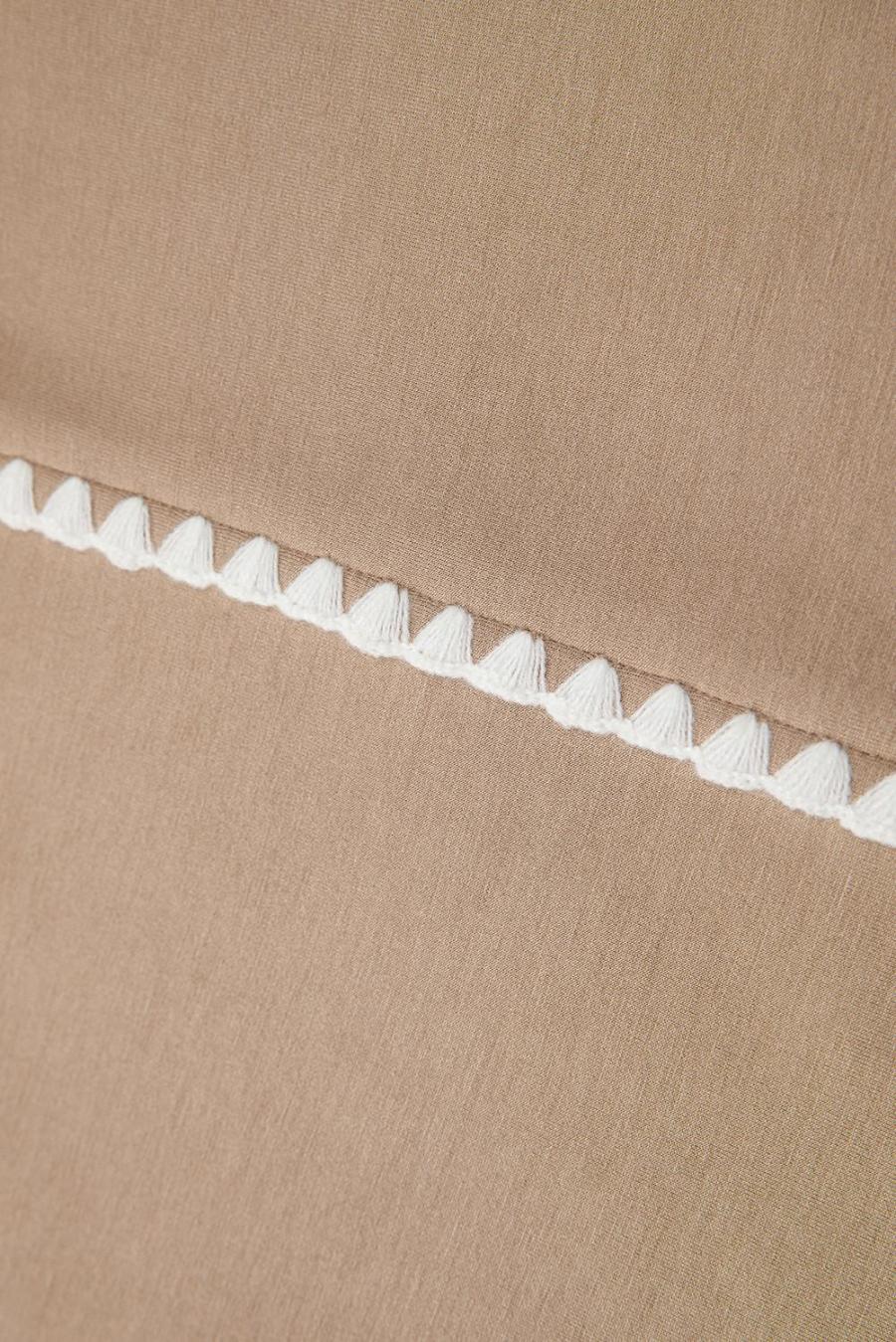 Women T Shirts | Straw Yellow Ric Rac Contrast Ribbed Edge Crewneck T Shirt