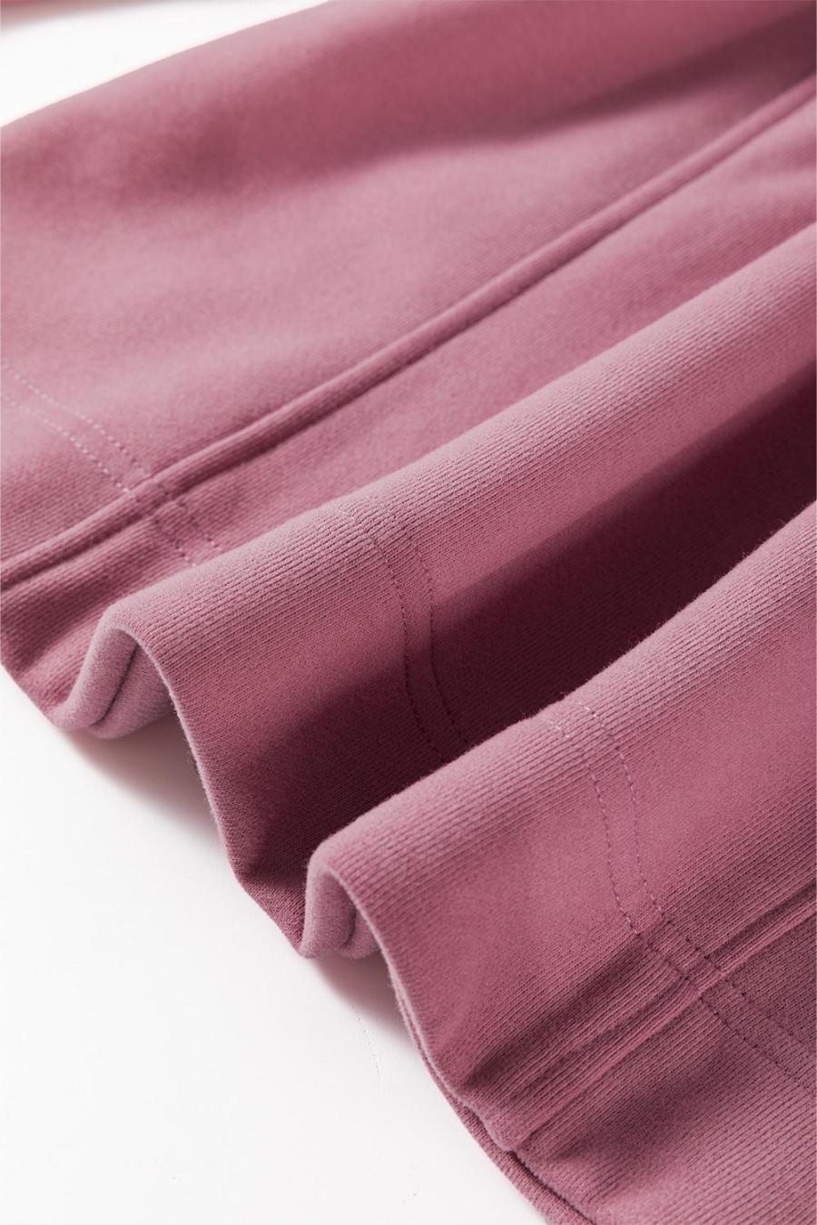 Women Sweatshirts & Hoodies | Fushia Zipper Collared Drop Shoulder Plain Sweatshirt